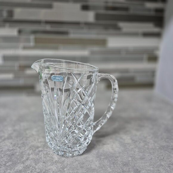 J G Durand Crystal 24% Lead Crystal France Pitcher Jug Villemont Pattern - Picture 6 of 12